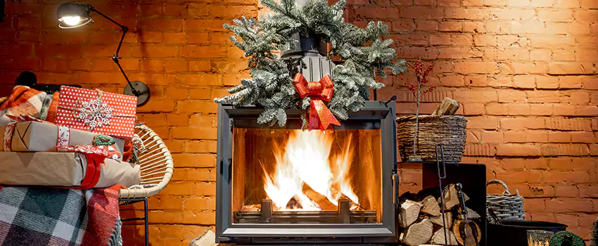 Travis Industries Linear Gas Fireplace Installation in North Bellmore, New York