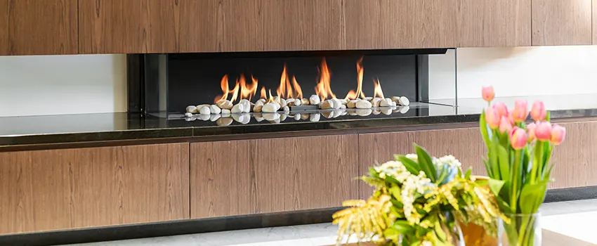 Double-height Fireplace Design Refurbishment in North Bellmore, New York