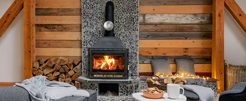 Thelin Hearth Products Direct Vent Gas Stove Fireplace Inspection in North Bellmore, New York